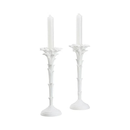 Roche White Handmade Candleholder (Set Of 2) - LOOMLAN - Wildwood - Candle Holders