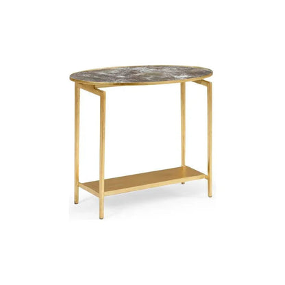 Rockefeller Acid Washed Mirror Top Side Table - LOOMLAN - Wildwood - Side Tables