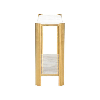 Rockefeller Gold Painted Iron Framed Console Table - LOOMLAN - Chelsea House - Console Tables