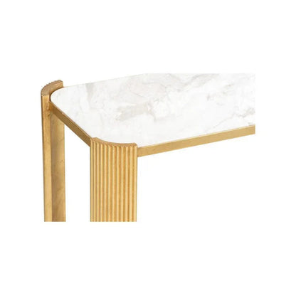 Rockefeller Gold Painted Iron Framed Console Table - LOOMLAN - Chelsea House - Console Tables