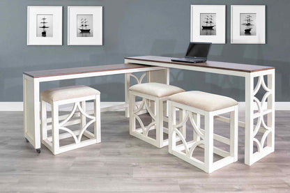 Rockwell Nesting Console Table with Stools 5PC