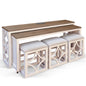 Rockwell Nesting Console Table with Stools 5PC