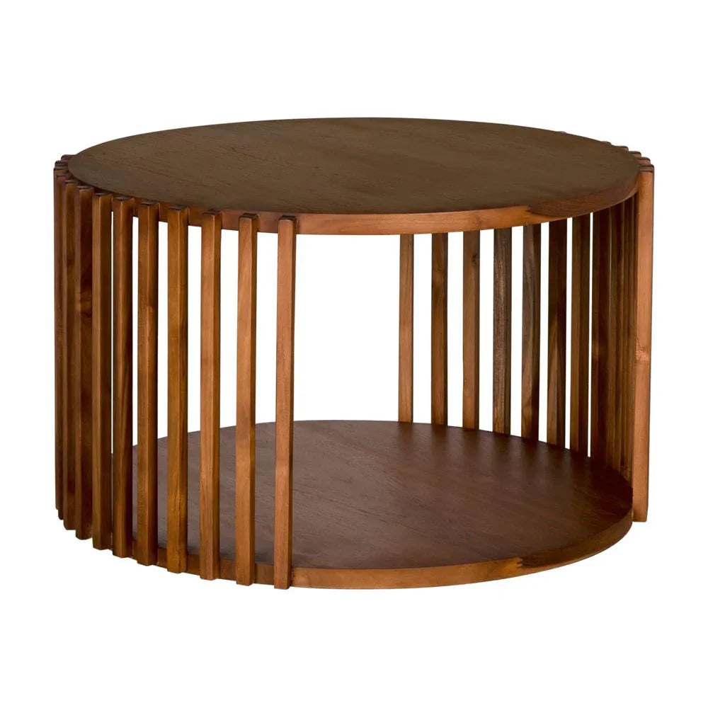 Roderick Wooden Round Cocktail Table - LOOMLAN - Noir - Coffee Tables