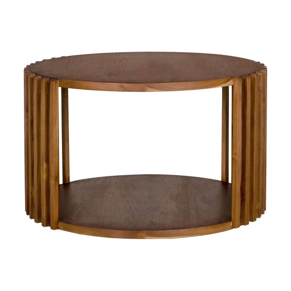 Roderick Wooden Round Cocktail Table - LOOMLAN - Noir - Coffee Tables