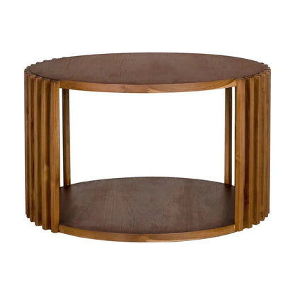 Roderick Wooden Round Cocktail Table - LOOMLAN - Noir - Coffee Tables
