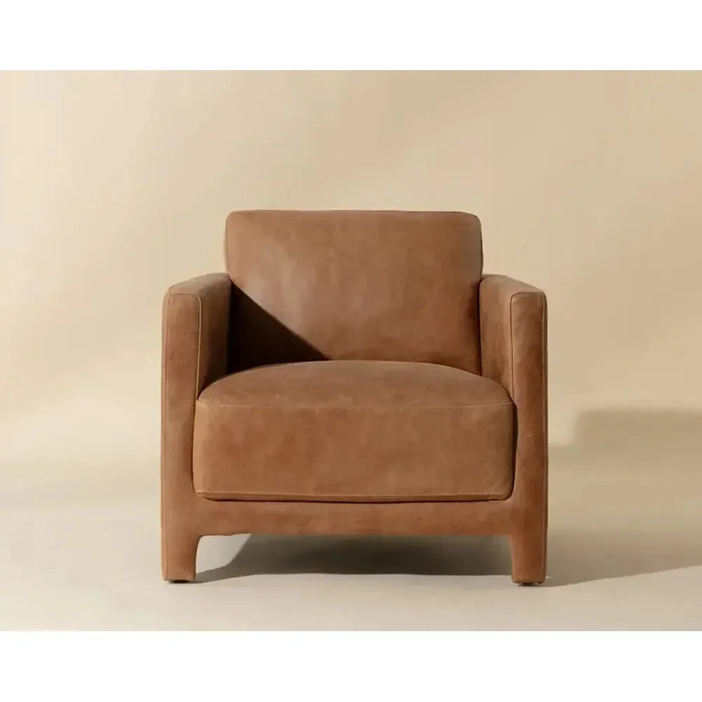 Rodney Leather Lounge Chair-Lounge Chairs-SUNPAN-LOOMLAN