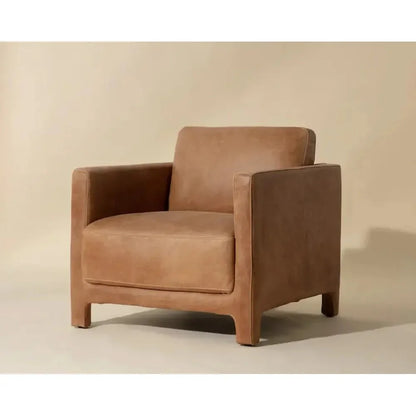 Rodney Leather Lounge Chair-Lounge Chairs-SUNPAN-LOOMLAN