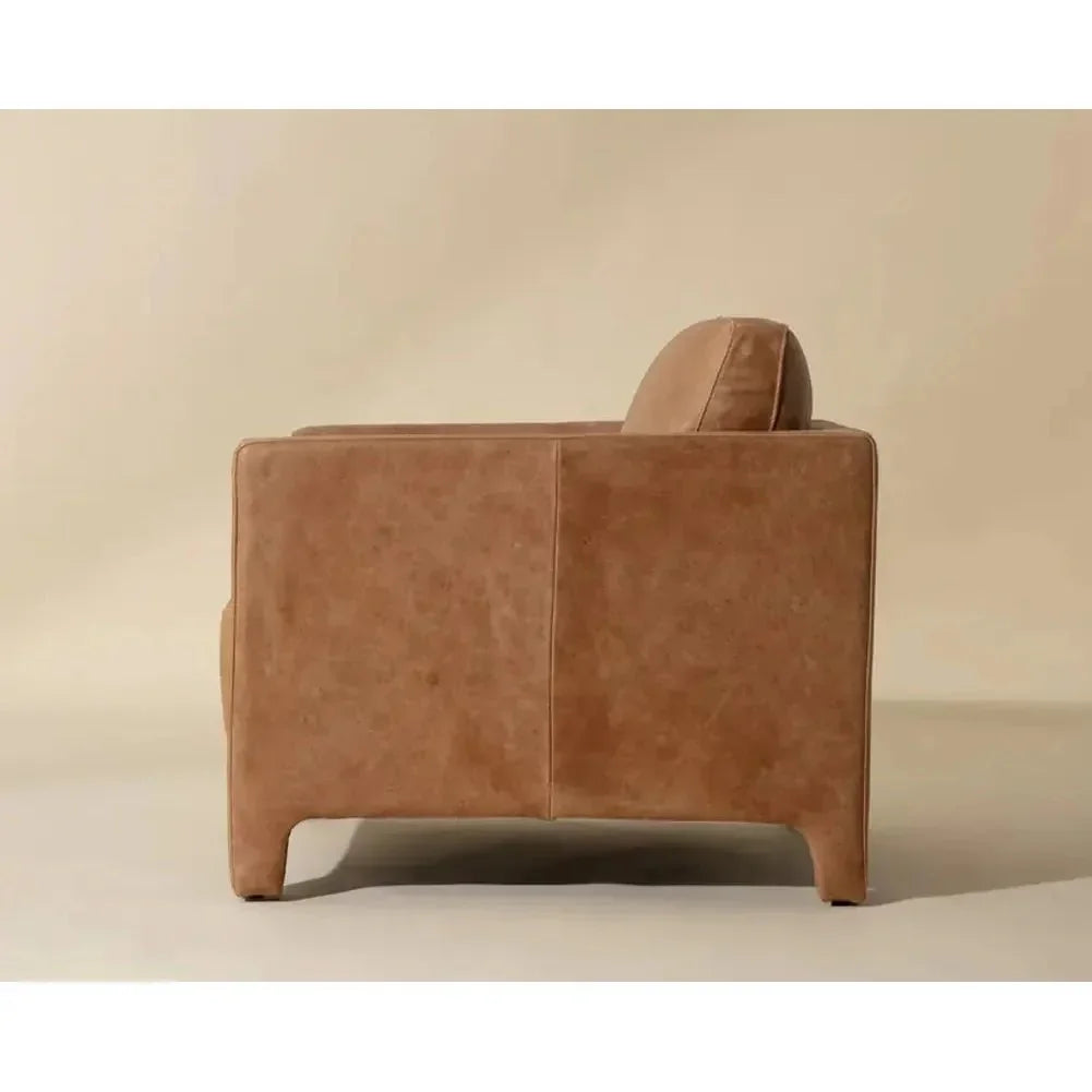 Rodney Leather Lounge Chair-Lounge Chairs-SUNPAN-LOOMLAN