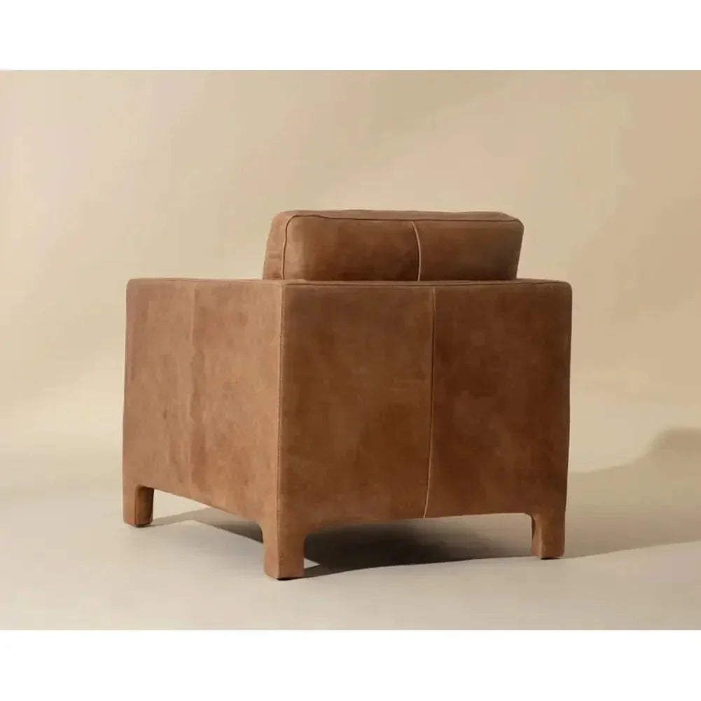 Rodney Leather Lounge Chair-Lounge Chairs-SUNPAN-LOOMLAN