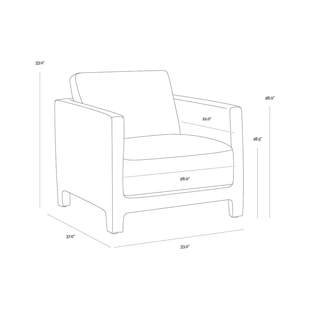 Rodney Leather Lounge Chair-Lounge Chairs-SUNPAN-LOOMLAN