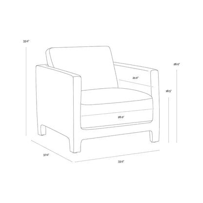 Rodney Leather Lounge Chair-Lounge Chairs-SUNPAN-LOOMLAN