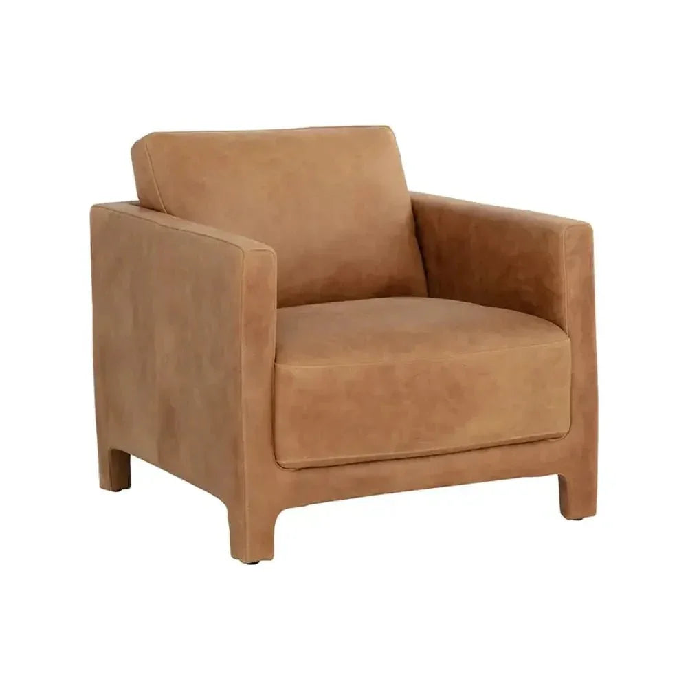 Rodney Leather Lounge Chair-Lounge Chairs-SUNPAN-LOOMLAN