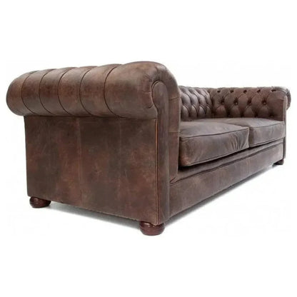 Roger Brown Chesterfield Leather Sofa Made to Order - LOOMLAN - Uptown Sebastian - Sofas & Loveseats