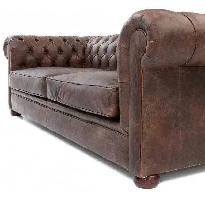 Roger Brown Chesterfield Leather Sofa Made to Order - LOOMLAN - Uptown Sebastian - Sofas & Loveseats