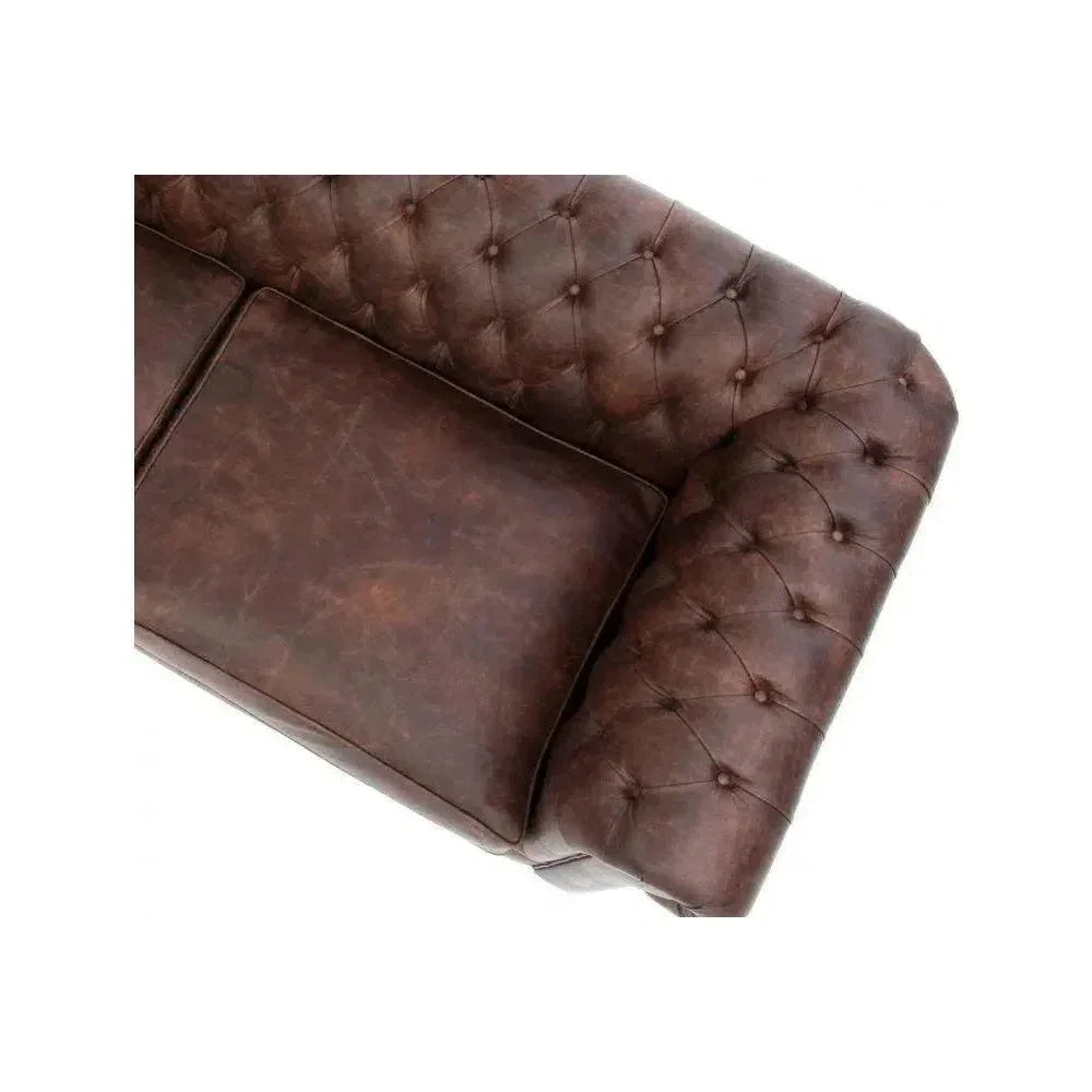 Roger Brown Chesterfield Leather Sofa Made to Order - LOOMLAN - Uptown Sebastian - Sofas & Loveseats