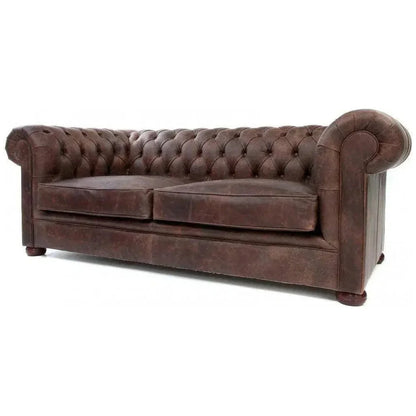 Roger Brown Chesterfield Leather Sofa Made to Order - LOOMLAN - Uptown Sebastian - Sofas & Loveseats