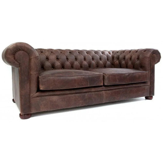 Roger Brown Chesterfield Leather Sofa Made to Order - LOOMLAN - Uptown Sebastian - Sofas & Loveseats