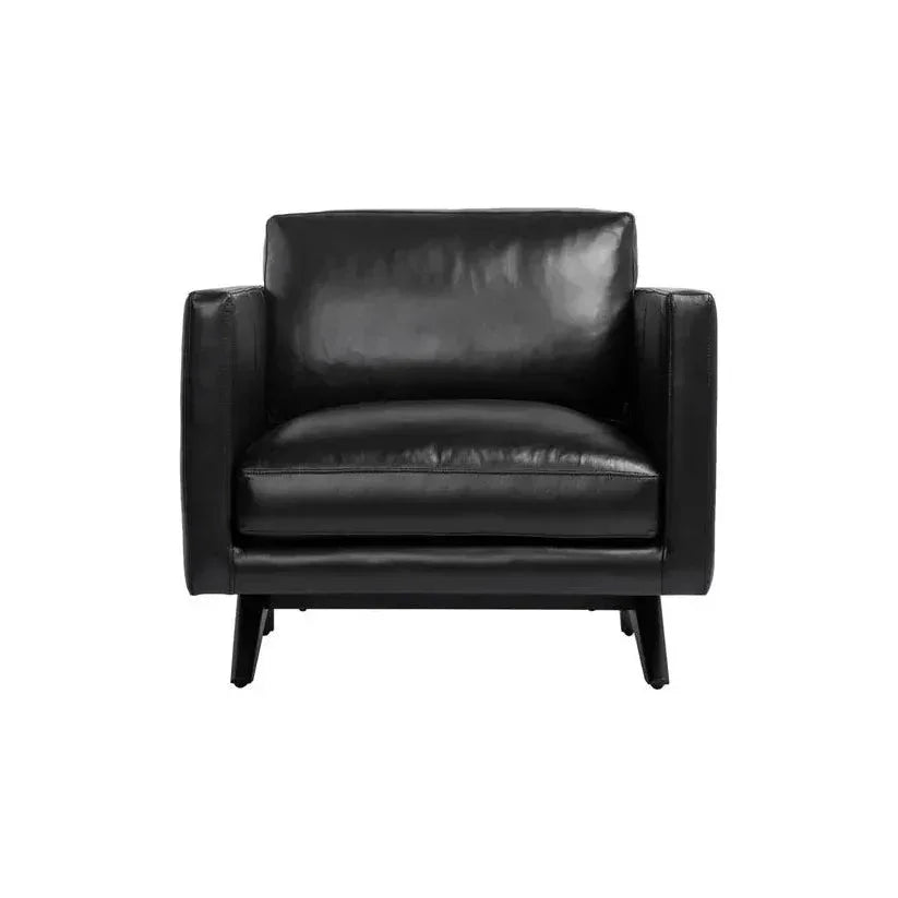 Rogers Leather Stylish Armchair - LOOMLAN - SUNPAN - Club Chairs