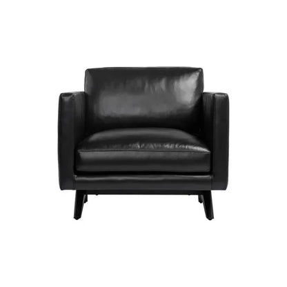 Rogers Leather Stylish Armchair - LOOMLAN - SUNPAN - Club Chairs