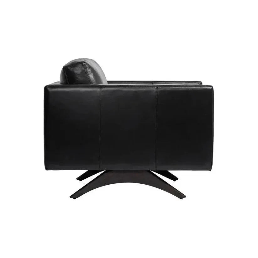 Rogers Leather Stylish Armchair - LOOMLAN - SUNPAN - Club Chairs