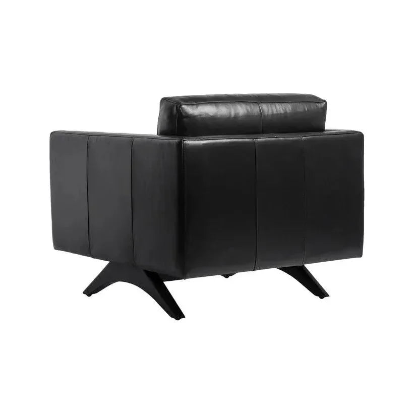 Rogers Leather Stylish Armchair - LOOMLAN - SUNPAN - Club Chairs