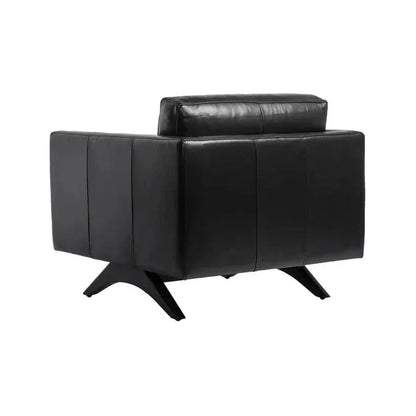 Rogers Leather Stylish Armchair - LOOMLAN - SUNPAN - Club Chairs