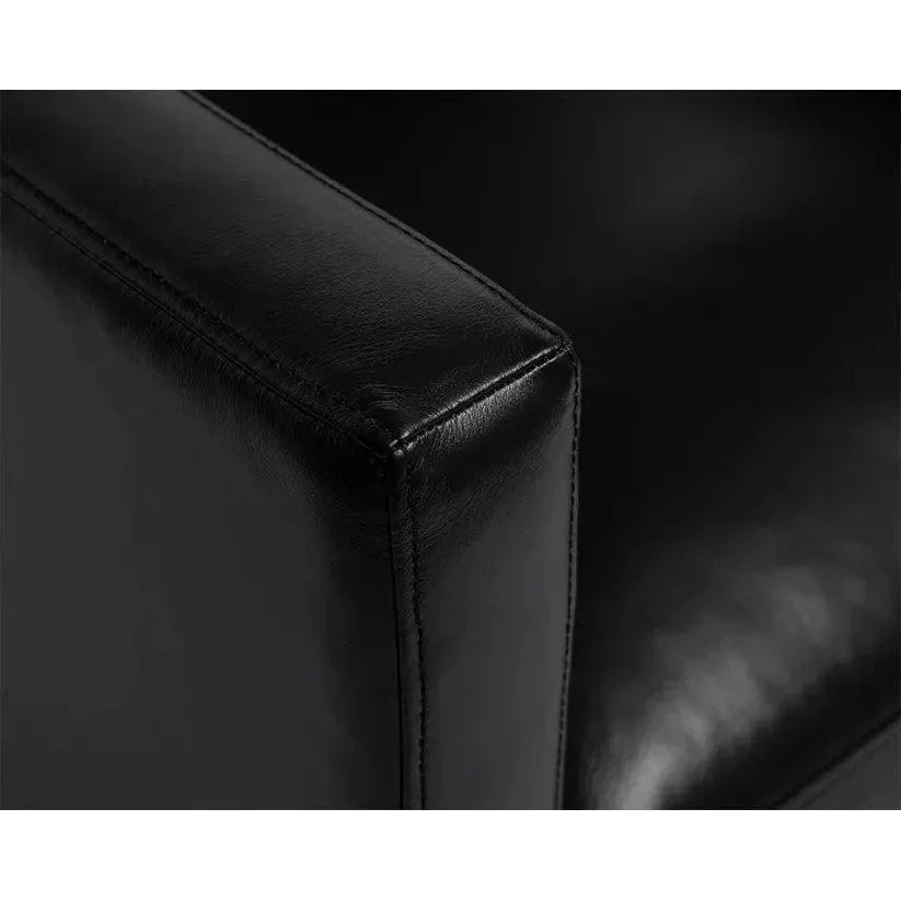 Rogers Leather Stylish Armchair - LOOMLAN - SUNPAN - Club Chairs