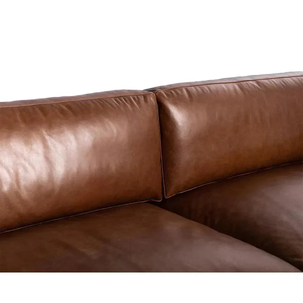 Rogers Leather Stylish Sofa - LOOMLAN - SUNPAN - Sofas & Loveseats