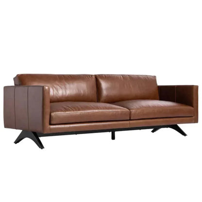 Rogers Leather Stylish Sofa - LOOMLAN - SUNPAN - Sofas & Loveseats