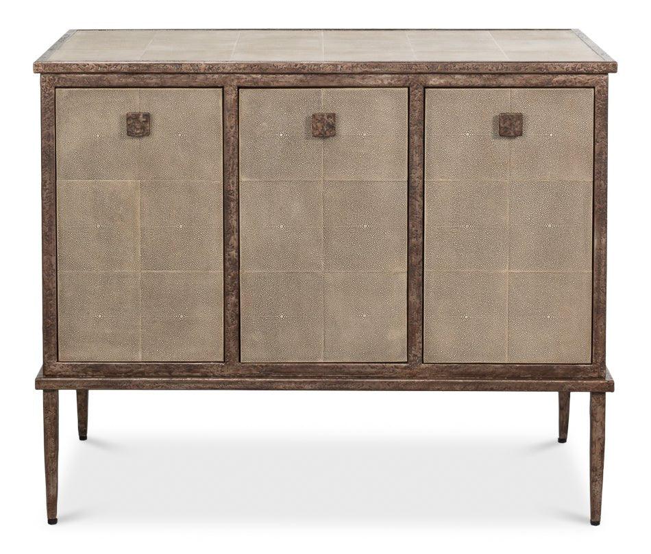 Roland Shagreen Leather Wrapped Sideboard - LOOMLAN - Sarreid - Sideboards