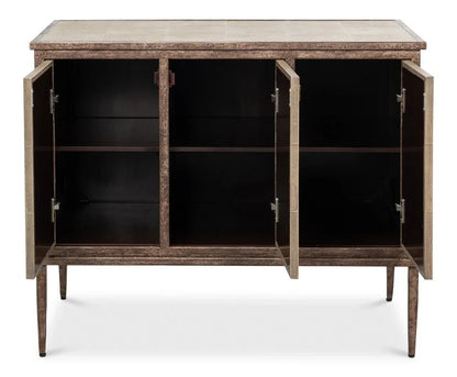 Roland Shagreen Leather Wrapped Sideboard - LOOMLAN - Sarreid - Sideboards