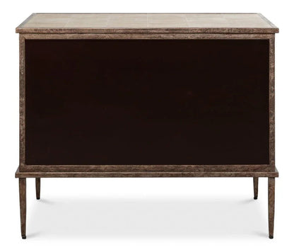 Roland Shagreen Leather Wrapped Sideboard - LOOMLAN - Sarreid - Sideboards