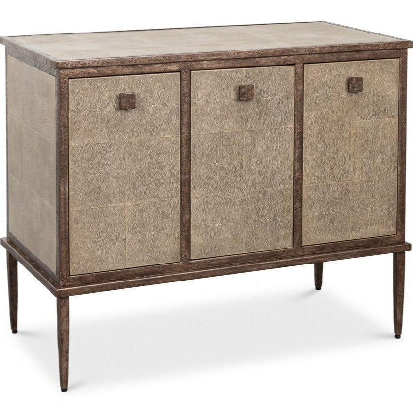 Roland Shagreen Leather Wrapped Sideboard - LOOMLAN - Sarreid - Sideboards