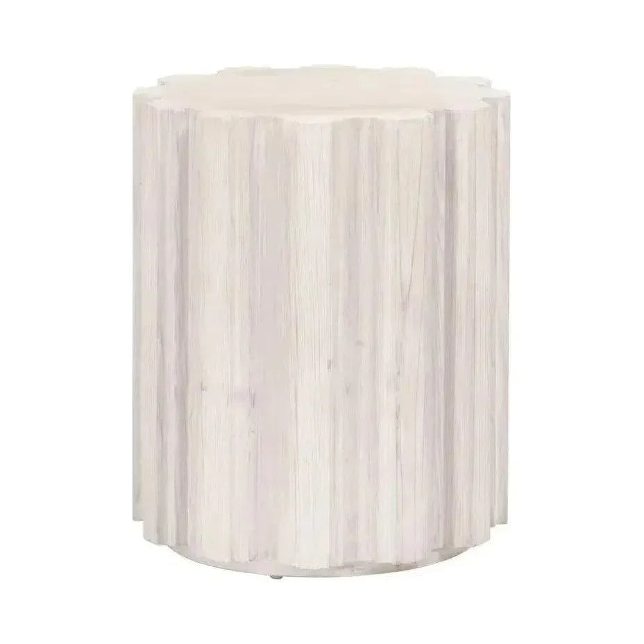 Roma Reclaimed Drum End Table Solid Wood - LOOMLAN - Essentials For Living - Side Tables