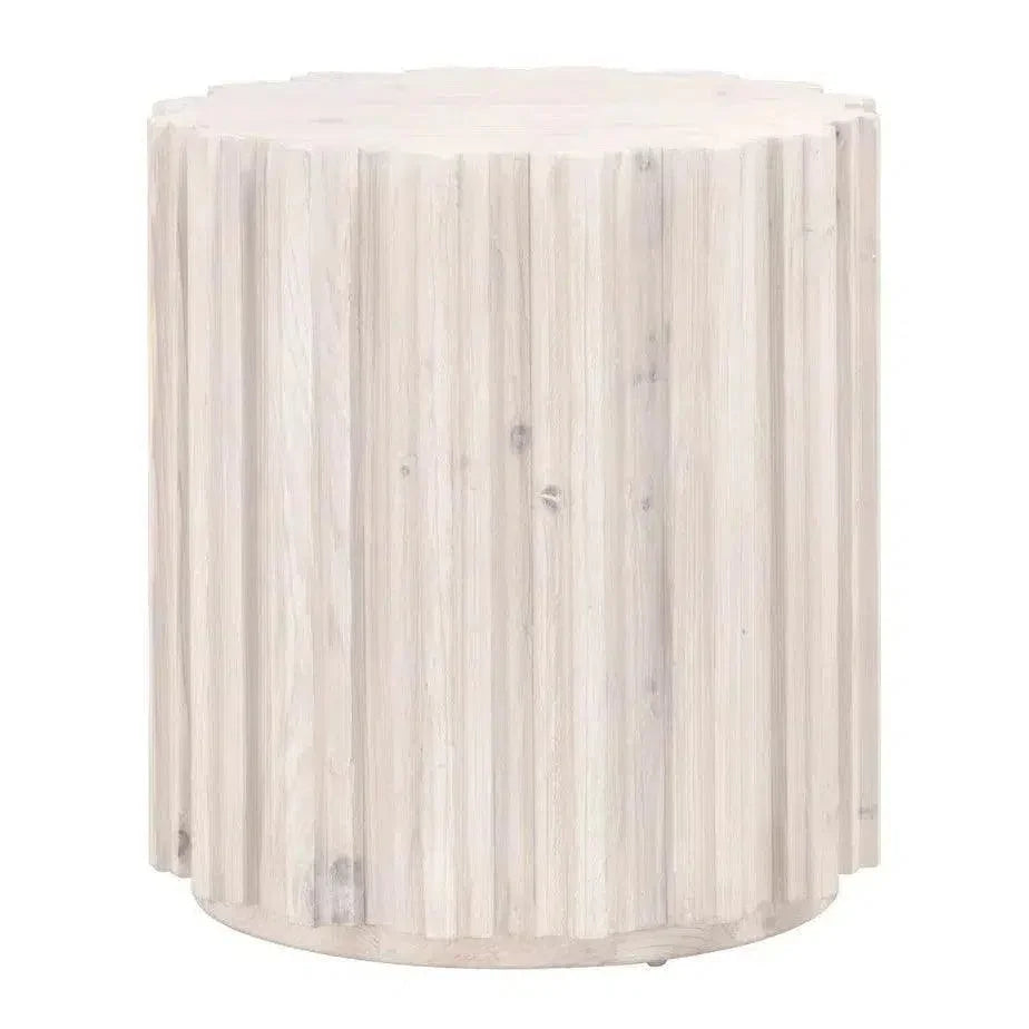 Roma Reclaimed Drum End Table Solid Wood - LOOMLAN - Essentials For Living - Side Tables