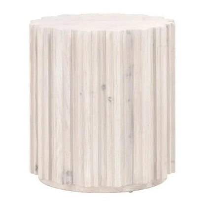 Roma Reclaimed Drum End Table Solid Wood - LOOMLAN - Essentials For Living - Side Tables