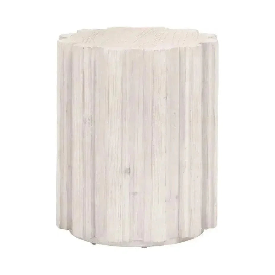 Roma Reclaimed Drum End Table Solid Wood - LOOMLAN - Essentials For Living - Side Tables