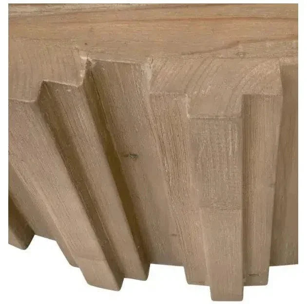 Roma Round Drum Coffee Table Reclaimed Solid Wood - LOOMLAN - Essentials For Living - Coffee Tables