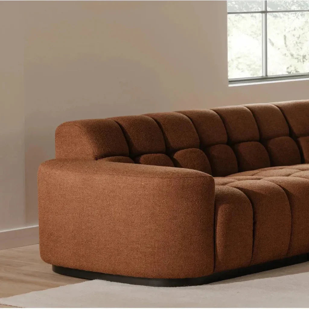 Roman Performance Fabric L-Shaped Sectional-Modular Sofas-Moe's Home-LOOMLAN