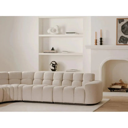 Roman Performance Fabric L-Shaped Sectional-Modular Sofas-Moe's Home-LOOMLAN