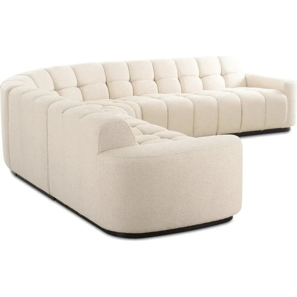 Roman Performance Fabric L-Shaped Sectional-Modular Sofas-Moe's Home-LOOMLAN