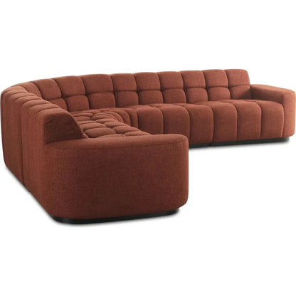 Roman Performance Fabric L-Shaped Sectional-Modular Sofas-Moe's Home-LOOMLAN