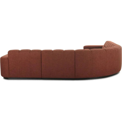 Roman Performance Fabric L-Shaped Sectional-Modular Sofas-Moe's Home-LOOMLAN