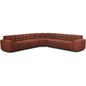 Roman Performance Fabric L-Shaped Sectional-Modular Sofas-Moe's Home-Rust-LOOMLAN