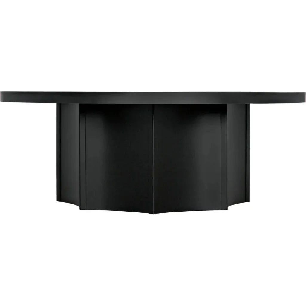 Rome Black Steel Round Coffee Table - LOOMLAN - Noir - Coffee Tables