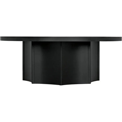 Rome Black Steel Round Coffee Table - LOOMLAN - Noir - Coffee Tables