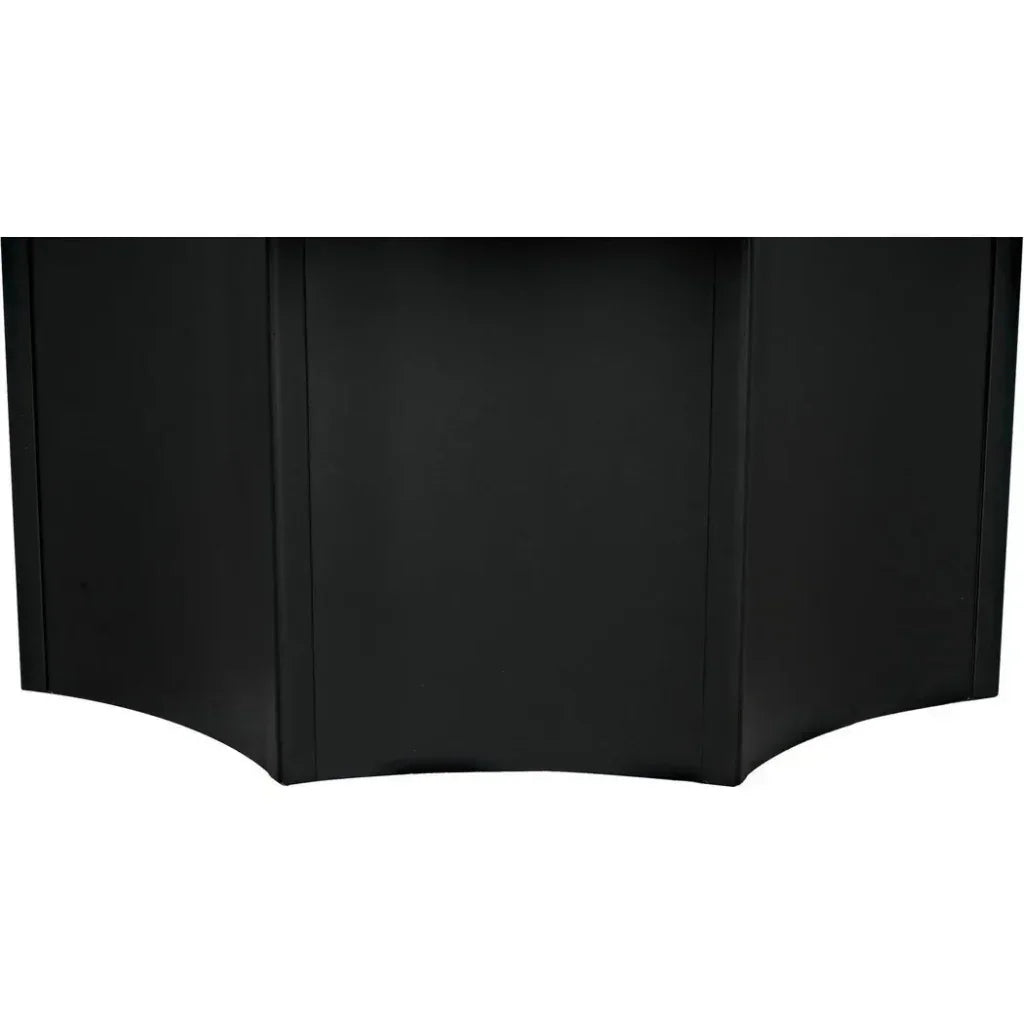 Rome Black Steel Round Coffee Table - LOOMLAN - Noir - Coffee Tables