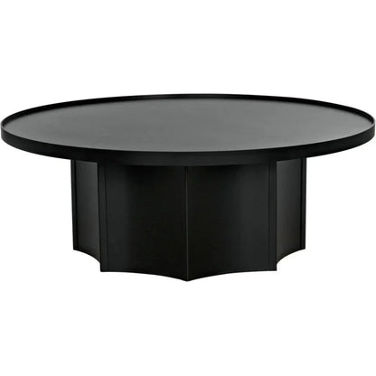 Rome Black Steel Round Coffee Table - LOOMLAN - Noir - Coffee Tables