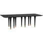 Romeo Dining Table, Hand Rubbed Black-Dining Tables-Noir-LOOMLAN