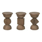 Romeo Natural Wooden Side Tables (Set Of 3) - LOOMLAN - Sarreid - Side Tables
